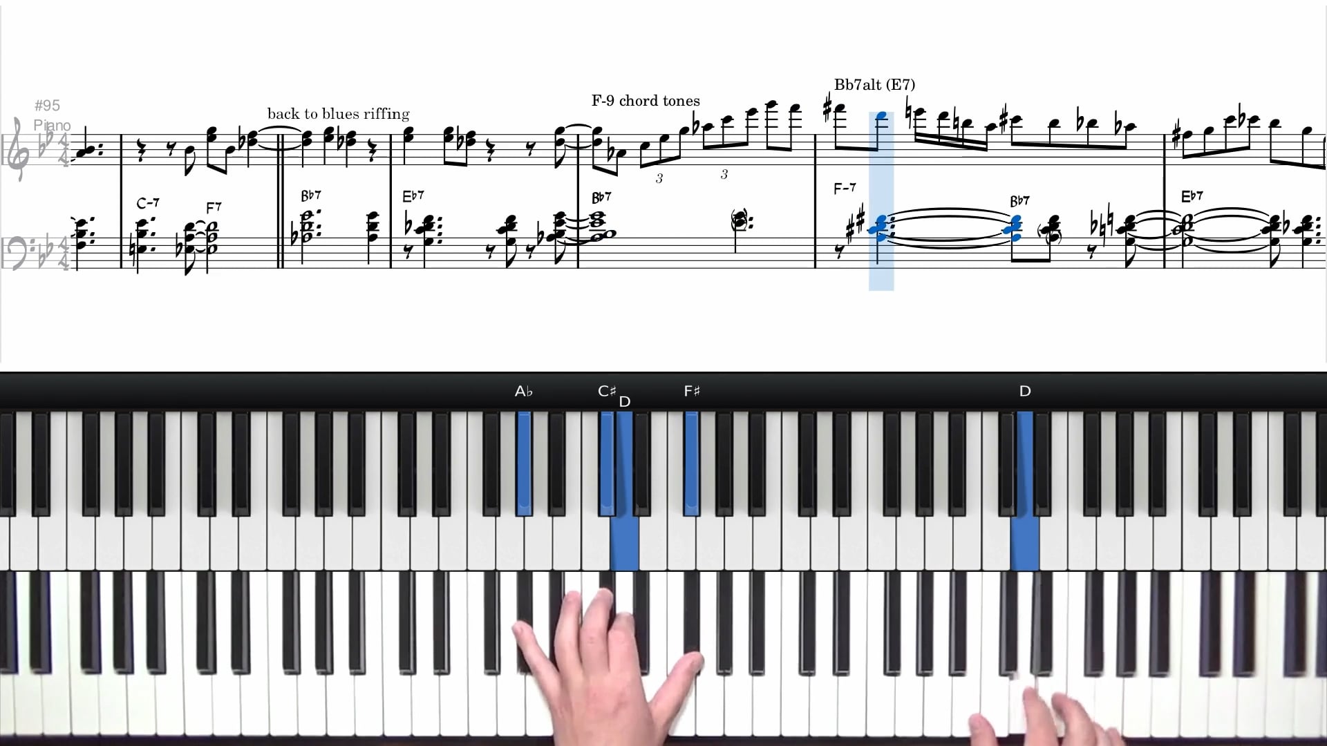 Bb Blues Comping & Improvisation Demonstration