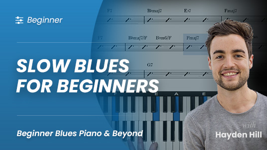 Slow Blues Piano For Beginners