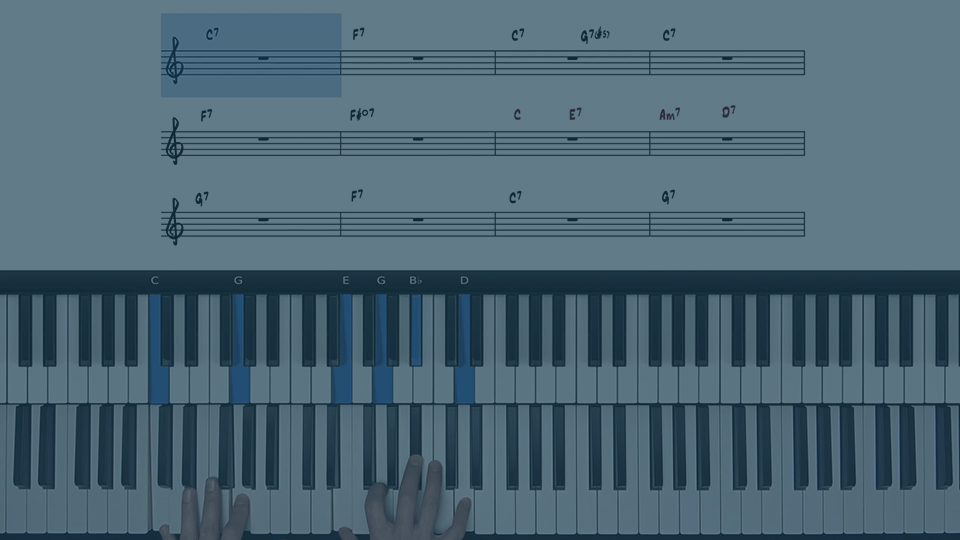 slow blues in C - harmony and improv