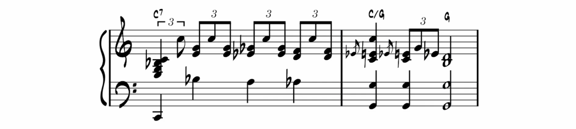 basic blues turnaround in C