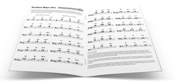 rootless 251 progressions piano PDF