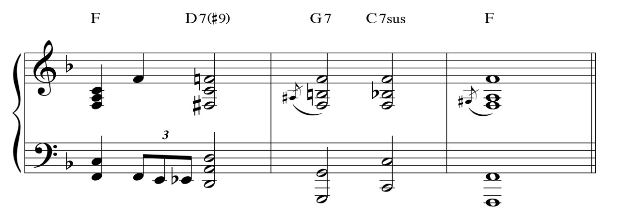 passing chords from 1 to 5